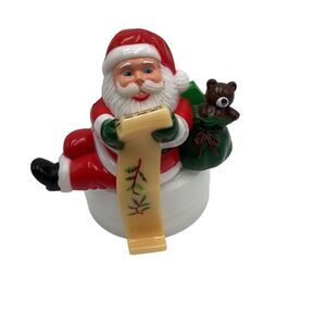 Vintage‎ Russ Santa Claus Plastic Stocking Holder Christmas Decor 5"